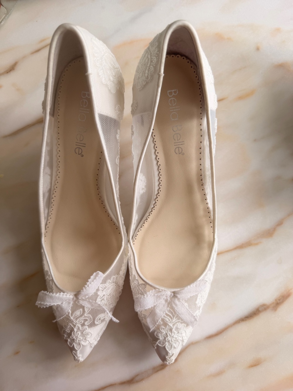 Bella belle Ivory Lace heels